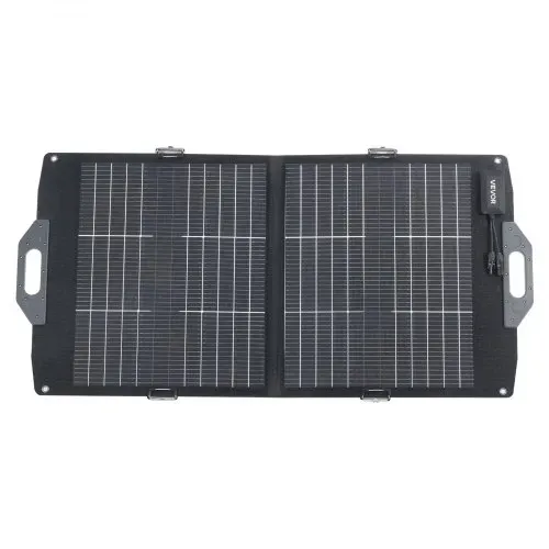 VEVOR Faltbares Solarpanel 100W, 16BB N-Typ Bifaziales Monokristallines Solarmodul mit Ladegerät, 24 % Wirkungsgrad, mit MC4-Ausgang, USB-A (QC3.0), Typ-C- & DC-Anschlüssen für Powerstations – Bild 8