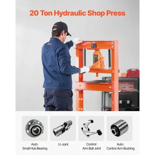 VEVOR hydraulische Werkstattpresse 20 t (H-Rahmen) mit Pressplatte & Dreieckstütze, einstellbare Hydraulikpresse mit Überdruckventil (Max. Zylinderhub 145 mm), zum Biegen & Richten & Stanzen VEVOR hydraulische Werkstattpresse 20 t (H-Rahmen) mit Pressplatte & Dreieckstütze, einstellbare Hydraulikpresse mit Überdruckventil (Max. Zylinderhub 145 mm), zum Biegen & Richten & Stanzen