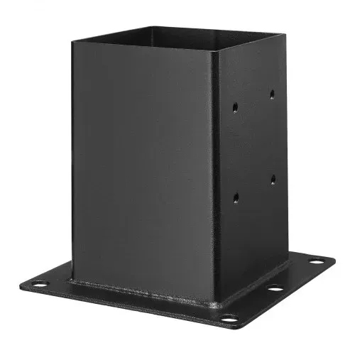 VEVOR Aufschraubhülse, 4 Stück, Pfostenträger Innenmaß 142x142 mm für 139,7x139,7mm Pfosten, Bodenhülse aus Karbonstahl, Ideal für Pavillon-Terrassengeländer-Stützdeck-Grundplatte, schwarz – Bild 9