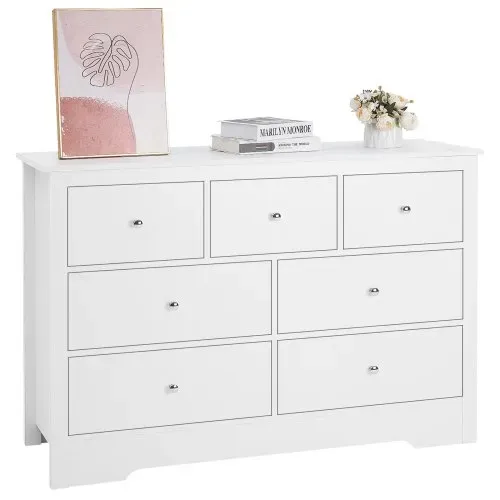 VEVOR Kommode mit 7 Schubladen & Kippschutz, minimalistischer moderner Schubladenschrank (400 x 1199 x 813 mm) Organizer Schubladenkommode für Wohnzimmer Schlafzimmer Eingangsbereich Flur (weiß) VEVOR Kommode mit 7 Schubladen & Kippschutz, minimalistischer moderner Schubladenschrank (400 x 1199 x 813 mm) Organizer Schubladenkommode für Wohnzimmer Schlafzimmer Eingangsbereich Flur (weiß)