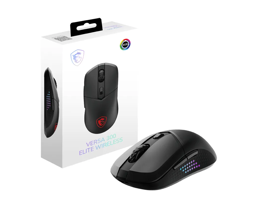 MSI VERSA 300 ELITE WIRELESS Maus Gaming rechts RF Wireless + Bluetooth + USB Type-C Optisch 26000 DPI – Bild 5