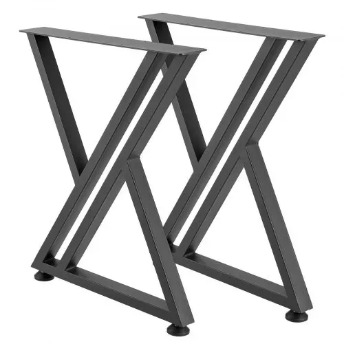 VEVOR Tischkufen 2er-Set 610x740 mm, X-Förmige Tischuntergestell 1000 kg, Tischbeine Kohlenstoffstahl, Möbelfüße, Tischgestell, Tischfüße für Schreibtische, Couchtische, Esstische, Schwarz – Bild 9