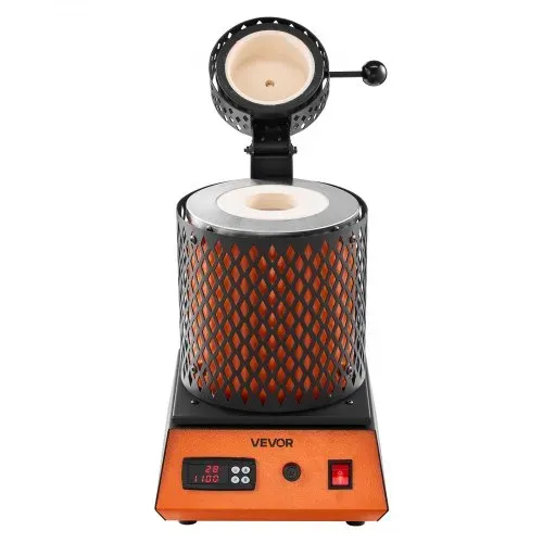 VEVOR digitaler Goldschmelzofen Maschine mit 3 kg Keramiktiegel, elektrischer Schmelzofen 1350 W max. 1150 ℃, Metallschmelzofen Set für Schmuckherstellung Metallbarren Metallkomponenten Schwarz – Bild 9