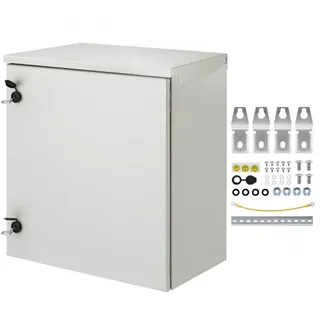 VEVOR Schaltschrank Elektrogehäuse, 600x600x300 mm, NEMA 4 Außengehäuse, IP66 wasserdicht & staubdicht, kaltgewalzter Stahl, klappbare Anschlussdose für den Innen- & Außenbereich, mit Regenschutz VEVOR Schaltschrank Elektrogehäuse, 600x600x300 mm, NEMA 4 Außengehäuse, IP66 wasserdicht & staubdicht, kaltgewalzter Stahl, klappbare Anschlussdose für den Innen- & Außenbereich, mit Regenschutz