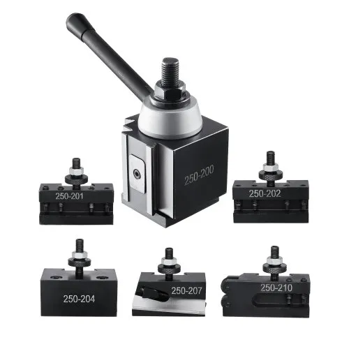 VEVOR Schnellwechsel-Werkzeughalter-Set, 6-teilig, Stahlhalter für Mini-Drehmaschinen und Metalldrehmaschinen mit 254 bis 381 mm Umlaufdurchmesser, ideale Verbesserung für Ihre Werkstatt VEVOR Schnellwechsel-Werkzeughalter-Set, 6-teilig, Stahlhalter für Mini-Drehmaschinen und Metalldrehmaschinen mit 254 bis 381 mm Umlaufdurchmesser, ideale Verbesserung für Ihre Werkstatt