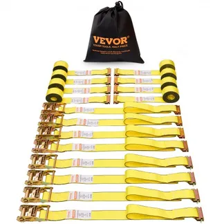 VEVOR 8er-Pack Spanngurte mit Ratsche, 2362,31kg, 5,08 x 38,1 cm, robust für Fracht VEVOR 8er-Pack Spanngurte mit Ratsche, 2362,31kg, 5,08 x 38,1 cm, robust für Fracht