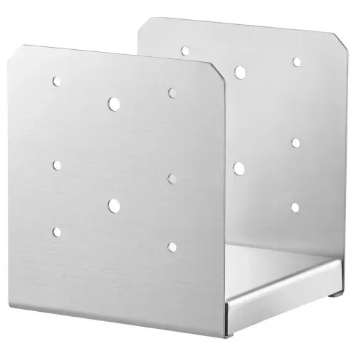 VEVOR Aufschraubhülse 149 x 143 x 160 mm U Pfostenträger aus Edelstahl mit Sprühbeschichtung Pfostenschuh mit einer 23 mm dicken Deckplatte Pfosten Ideal für Pergolen Verandageländern – Bild 9