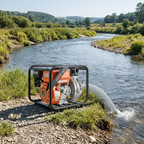 VEVOR Benzin Wasserpumpe 49,9 m Förderhöhe, Schmutzwasserpumpe 6 PS, Tragbare Motorpumpe, Benzinmotor mit 762 cm Auslassschlauch, Gusseisenlaufrad, Gartenpumpe für Bewässerung, Teiche & Pools – Bild 7