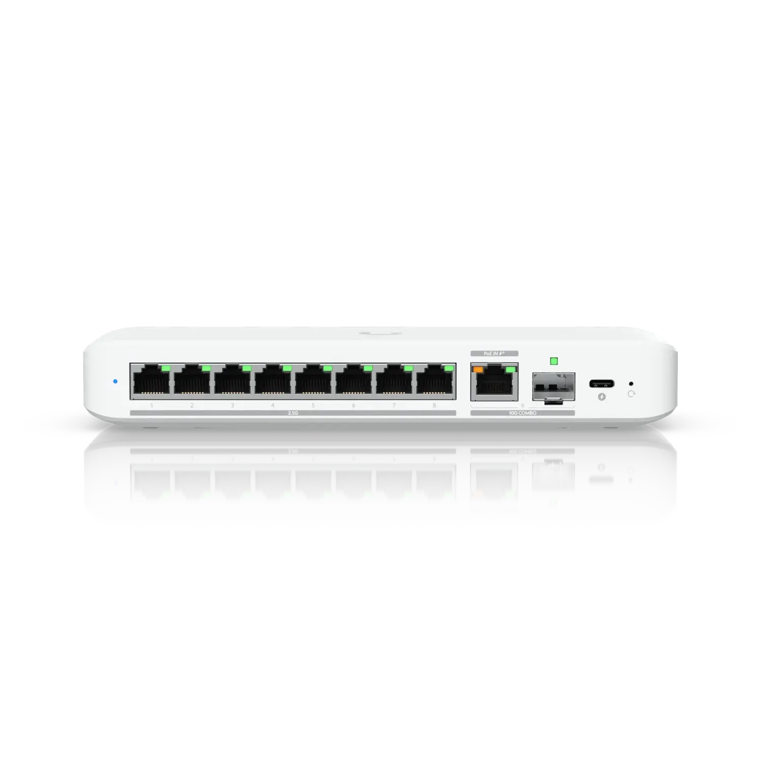 Ubiquiti Switch smart managed Layer2 9 Port • 8x 2,5 GbE • 1x 10 GbE PoE at In • Desktop • Lüfterlos • UniFi • USW-Flex-2.5G-8 – Bild 2