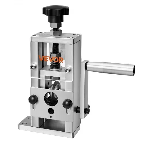 VEVOR Manuelle Kabelschälmaschine, 1,5–25mm, Kupferabisolierer mit Handkurbel/Bohrmaschine, 64Mn gehärtete Klingen, 45# Stahlrollen, Drahtschäler mit Rahmen aus Aluminiumlegierung – Bild 8