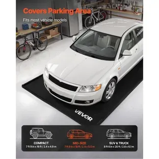 VEVOR Auffangmatte PVC-Garagenbodenmatte rutschfest (2,4 x 5,5 x 0,03 m) mit Abziehbesen, strapazierfähiger & wasserdichter Auffangschutz Bodenschutz vor Schnee Regen Schlamm, Garagenmatte Schwarz VEVOR Auffangmatte PVC-Garagenbodenmatte rutschfest (2,4 x 5,5 x 0,03 m) mit Abziehbesen, strapazierfähiger & wasserdichter Auffangschutz Bodenschutz vor Schnee Regen Schlamm, Garagenmatte Schwarz