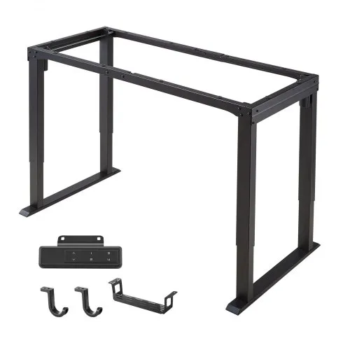 VEVOR Höhenverstellbarer Schreibtisch Gestell, Elektrisches Tischgestell bis 125kg, 4 Tischbeine 2 Stufig mit 2 Motoren Speicherfunktion Höhenanzeige Kollisionschutz, Tischständer für Büro, Schwarz VEVOR Höhenverstellbarer Schreibtisch Gestell, Elektrisches Tischgestell bis 125kg, 4 Tischbeine 2 Stufig mit 2 Motoren Speicherfunktion Höhenanzeige Kollisionschutz, Tischständer für Büro, Schwarz