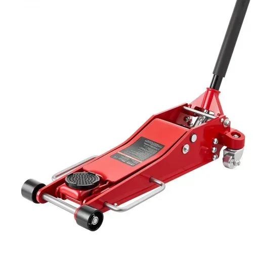 VEVOR Hydraulischer Rangierwagenheber 3 t Tragkraft, Flacher Wagenheber aus Aluminium mit Doppelkolben-Schnellhubpumpe, Autoheber für Sportwagen SUVs Pickups, 85-515 mm Hubbereich, Rot – Bild 10