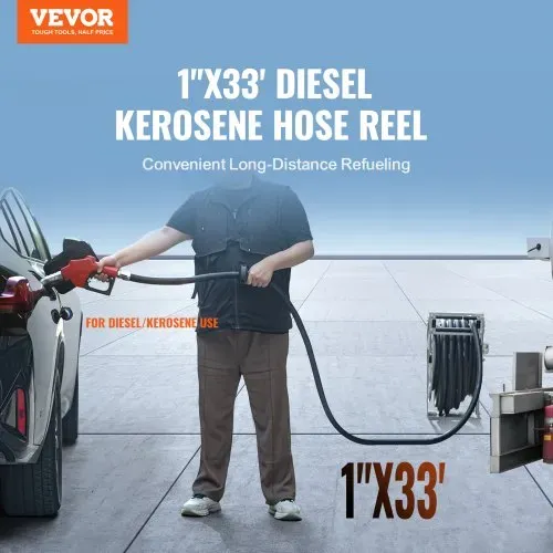 VEVOR Kraftstoffschlauchtrommel, einziehbare Dieselschlauchtrommel, 25,4 mm x 10 m, automatische Betankungsdüse VEVOR Kraftstoffschlauchtrommel, einziehbare Dieselschlauchtrommel, 25,4 mm x 10 m, automatische Betankungsdüse