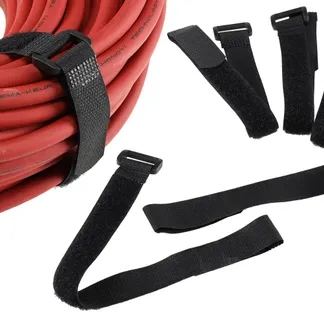 Klettband mit Öse, 5er Pack 30x2cm, schwarz Klettband mit Öse, 5er Pack 30x2cm, schwarz