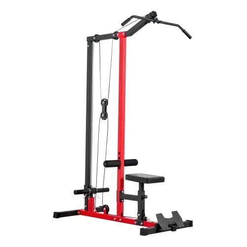 VEVOR Latzugstation, 2-in-1 Latzugturm, ca. 227 kg Belastbare Gewichtsauflage, Kraftstation mit Latzugstange, Krafttraining für Rücken Arme Schultern, Latzugmaschine für Fitnesscenter Zuhause, Schwarz – Bild 10
