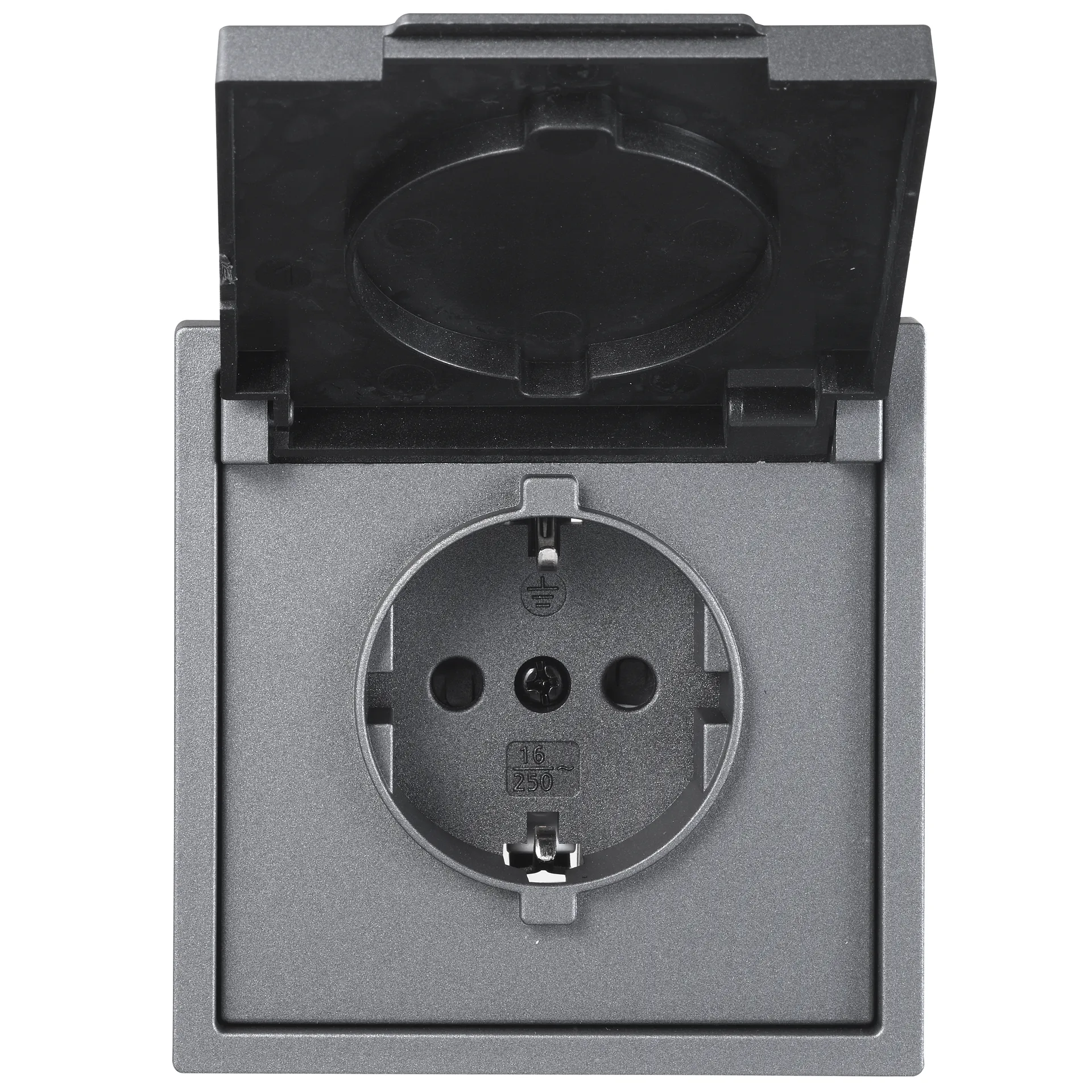 Schutzkontakt-Steckdose McPower “Shallow“ 250V/16A, UP, IP44, Steckanschluss Schutzkontakt-Steckdose McPower “Shallow“ 250V/16A, UP, IP44, Steckanschluss