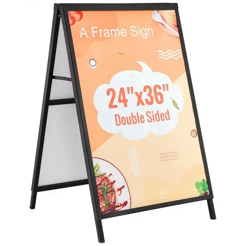 VEVOR Kundenstopper Gehwegaufsteller Werbetafel 61 x 91 cm, Plakatständer Q235-Stahl Plakatständer mit A-Rahmen, Werbeaufsteller Gehwegaufsteller für Restaurants, Bars, Cafés, Unternehmen usw. VEVOR Kundenstopper Gehwegaufsteller Werbetafel 61 x 91 cm, Plakatständer Q235-Stahl Plakatständer mit A-Rahmen, Werbeaufsteller Gehwegaufsteller für Restaurants, Bars, Cafés, Unternehmen usw.