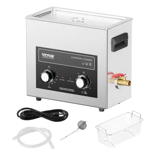 VEVOR Ultraschallreiniger mit Heiztimer & Korb 6 L professionelle digitale Schallkavitationsmaschine, 180 W Reinigungsmaschine für Uhreninstrumente Brillen Münzen Metallteile Werkzeuge – Bild 8