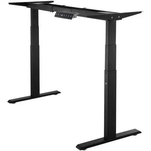 VEVOR Schreibtisch Gestell mit Doppelmotor, einstellbare Höhe 65-129 cm und Länge 110-178 cm, elektrisches Tischgestell, ergonomische Arbeitsstationsbasis, 3 Positionen (nur schwarzer Rahmen) – Bild 10