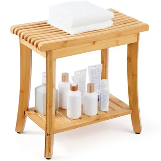 VEVOR Duschbank aus Bambus, 48,6 x 28,6 x 46,6 cm, wasserdichter Duschhocker mit Ablagegriff, 150 kg Tragkraft, Spa-Badewannensitz-Organizer, für Erwachsene, Senioren, Frauen, ältere Menschen, drinnen und draußen VEVOR Duschbank aus Bambus, 48,6 x 28,6 x 46,6 cm, wasserdichter Duschhocker mit Ablagegriff, 150 kg Tragkraft, Spa-Badewannensitz-Organizer, für Erwachsene, Senioren, Frauen, ältere Menschen, drinnen und draußen