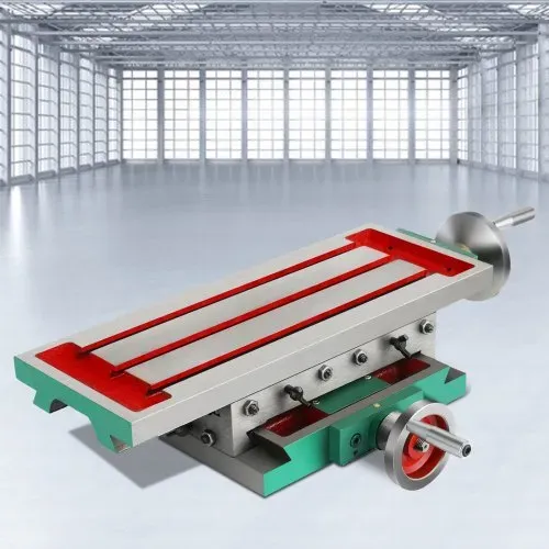 VEVOR Frästisch 17,7 × 6,7 Zoll(450 x 170 mm) Compound Slide Frästisch 30 kg Multifunktions-Arbeitstisch Kreuzfräsmaschine Compound 2 Achsen 4 Wege für alle Bohrständer Tischbohrfräsmaschine – Bild 7