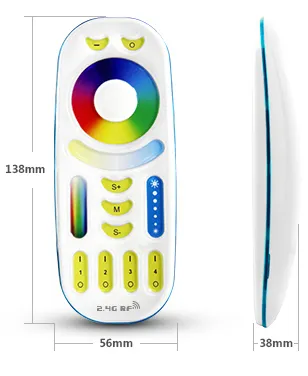 MiBoxer FUT092v2 LED Fernbedienung RGB-WW (RGB-CCT) 4 Zonen – Bild 4