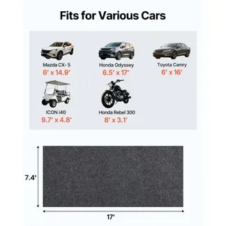 VEVOR Garagenbodenmatte 2235,2 x 5181,6 x 2,4 mm Werkstattboden 820-850 g/m² Garagenboden Filz & TPE Öl Auffangmatte Garagenmatte Servicematte Bodenschutz Bodenplatten für Garage VEVOR Garagenbodenmatte 2235,2 x 5181,6 x 2,4 mm Werkstattboden 820-850 g/m² Garagenboden Filz & TPE Öl Auffangmatte Garagenmatte Servicematte Bodenschutz Bodenplatten für Garage