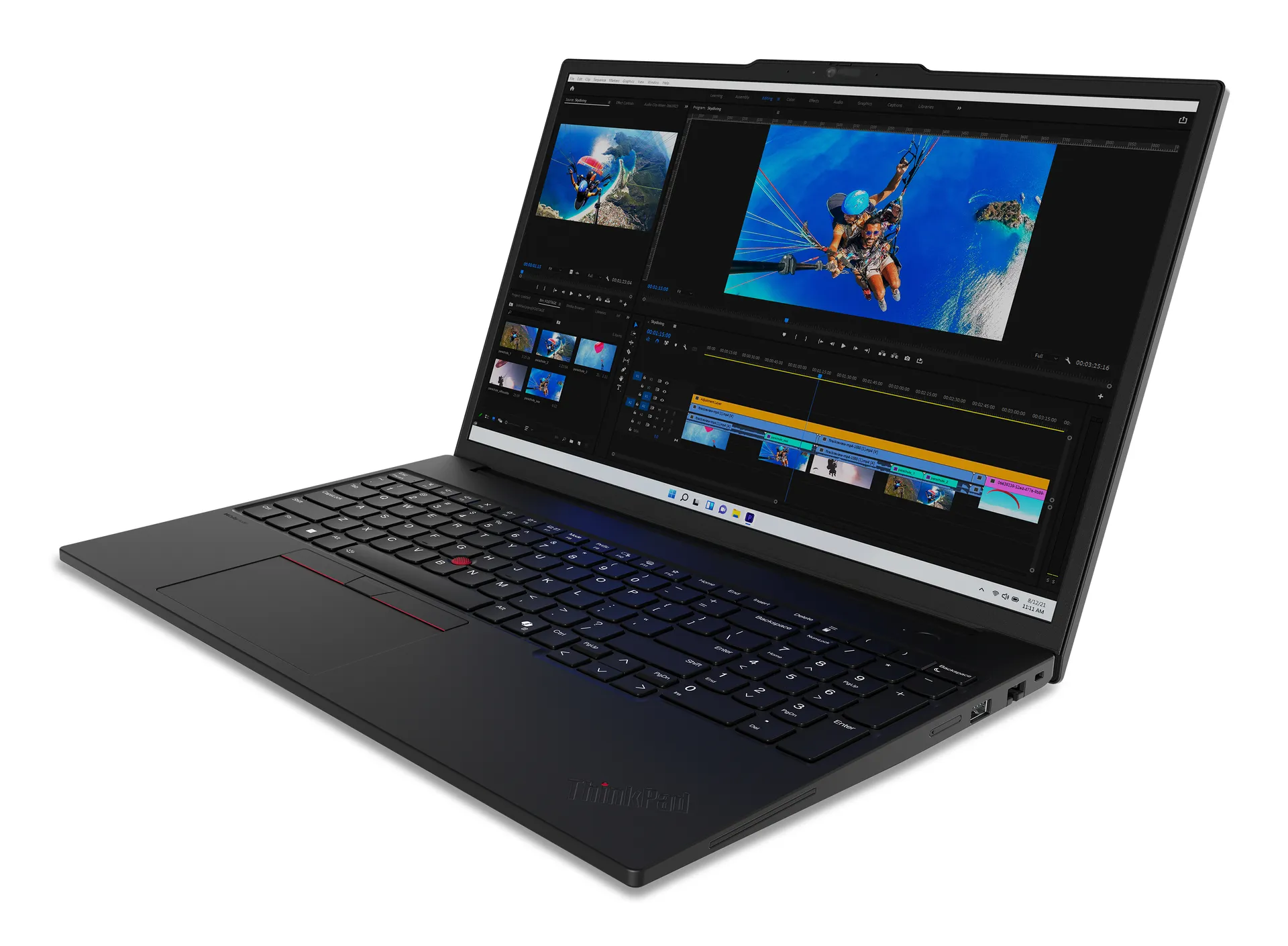 Lenovo ThinkPad P16s Gen 3 (Intel) Intel Core Ultra 7 155H Mobiler Arbeitsplatz 40,6 cm (16") WUXGA 32 GB DDR5-SDRAM 1 TB SSD NVIDIA RTX 500 Ada Wi-Fi 6E (802.11ax) Windows 11 Pro Deutsch Schwarz – Bild 4