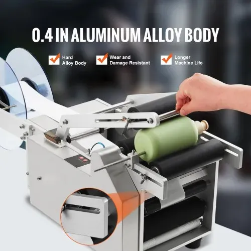VEVOR Halbautomatische Etikettiergerät 20–50 Etiketten pro Minute Etikettiermaschine Etikettenbreiten von 13–150 mm, Etikettenlängen von 25–300 mm Preisschilder Flaschenetikettierer – Bild 2