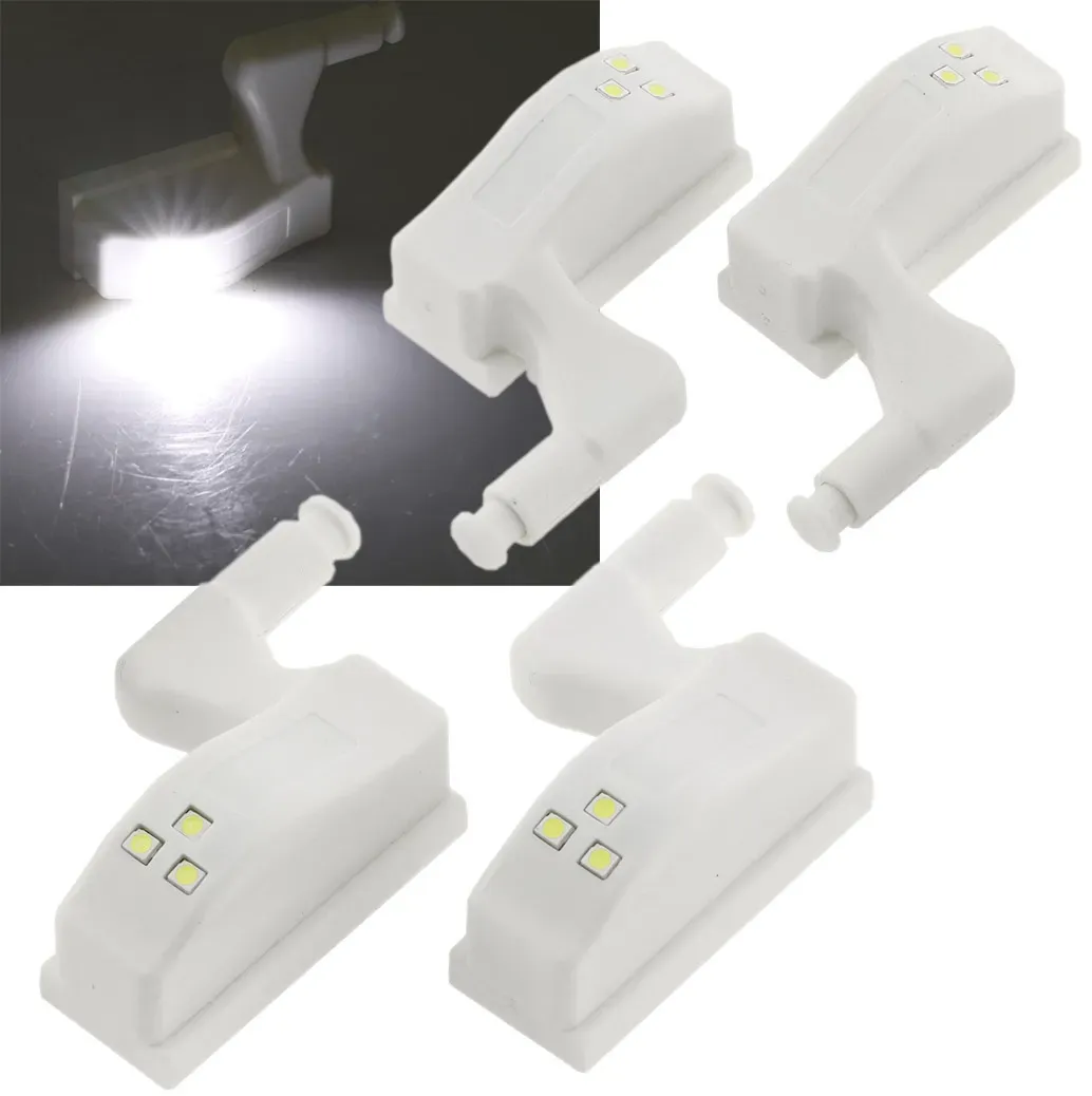 LED Schrankleuchte, 4er-Set Batteriebetrieb, Drucksensor für Türen LED Schrankleuchte, 4er-Set Batteriebetrieb, Drucksensor für Türen