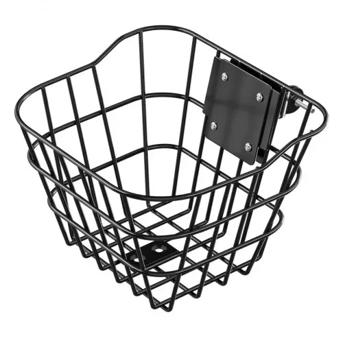 VEVOR Vorderradkorb 245x215x180 mm, Scooter-Korb mit fester Halterung, max. Tragkraft 9 kg, Lenkerkorb aus massivem Stahl, Kinderfahrradkorb/Erwachsenenfahrradkorb/Knie-Elektroroller-Zubehör – Bild 9