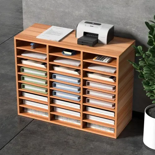VEVOR Literatur-Organizer aus Holz mit 27 Fächern, verstellbare Regale, Postcenter aus mitteldichter Faserplatte, Aufbewahrung für Akten, Dokumente, Papiere, Zeitschriften im Büro, Zuhause, Schule – Bild 7