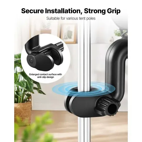 VEVOR Grow Ventilator mit Clip Oszillierend, 10 W-Clip-Ventilator mit USB-Anschluss, 9 Geschwindigkeitsstufen & Zirkulationsmodus, Umluftventilator für Umluft & Kühlung in Growbox, Growzelt, 2er-Set – Bild 4