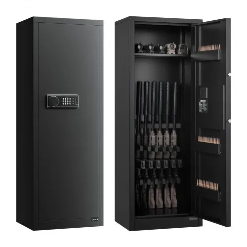 VEVOR Gewehrschrank Langwaffenschrank Gewehrtresor für 6-8 Gewehre, Gewehrtresor mit 3 Munitionsfächern & 2 verstellbaren Regalen, Waffenschrank mit Schlüssel & Passwortschloss, Montage erforderlich VEVOR Gewehrschrank Langwaffenschrank Gewehrtresor für 6-8 Gewehre, Gewehrtresor mit 3 Munitionsfächern & 2 verstellbaren Regalen, Waffenschrank mit Schlüssel & Passwortschloss, Montage erforderlich
