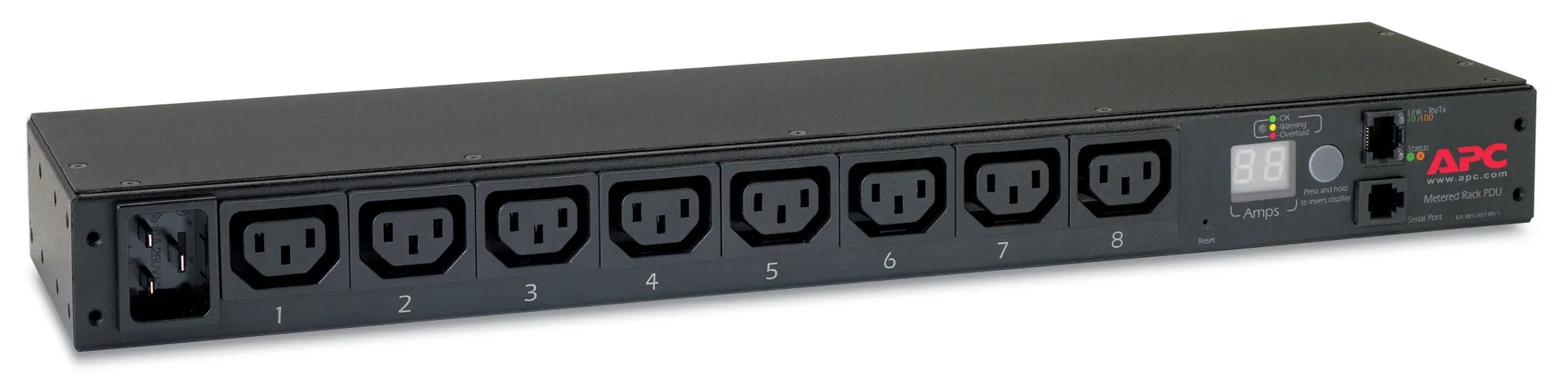 APC Rack PDU, mit Messfunktion, 1 HE, 16 A, 208/230 V, (8) C13 – Bild 2