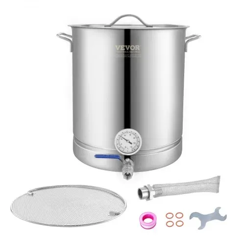 VEVOR Braukessel Bierbrauanlage Heimbrauanlage 60,57 L Thermometer Gärtopf VEVOR Braukessel Bierbrauanlage Heimbrauanlage 60,57 L Thermometer Gärtopf