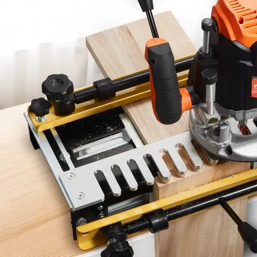 VEVOR Zinkenfräsmaschine 31 cm Breit, Zinkenfrässchablone mit Fräser & 12,7-mm-Schablone, Präzise Ausrichtung, Zapfen- & Zapfenschneidvorrichtung, Werkzeug für Möbel- & Schrankherstellung – Bild 7