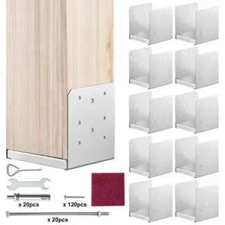 VEVOR 10er-Set Aufschraubhülse 149 x 143 x 160 mm Pfostenträger Kohlenstoffstahl Pfostenschuh Pfosten Pfostenunterlage Bodenhülse Stützenfuß Ideal für Verandageländern, Pergolen und Säulen VEVOR 10er-Set Aufschraubhülse 149 x 143 x 160 mm Pfostenträger Kohlenstoffstahl Pfostenschuh Pfosten Pfostenunterlage Bodenhülse Stützenfuß Ideal für Verandageländern, Pergolen und Säulen