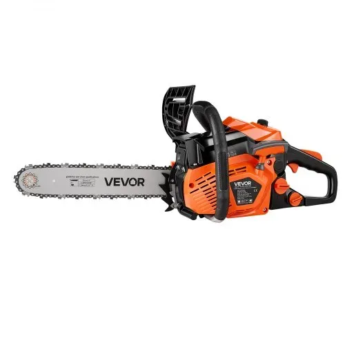 VEVOR Benzin Kettensäge 355,6 mm 40 ccm Motorsäge 1,15 kW mit 2-Takt-Motor, für Holzarbeiten Baumschnitt Rodungsarbeiten, 11.500 U/min, Drehzahl-Synchronisierter Choke, Rutschfester Griff, zwei Tanks – Bild 10