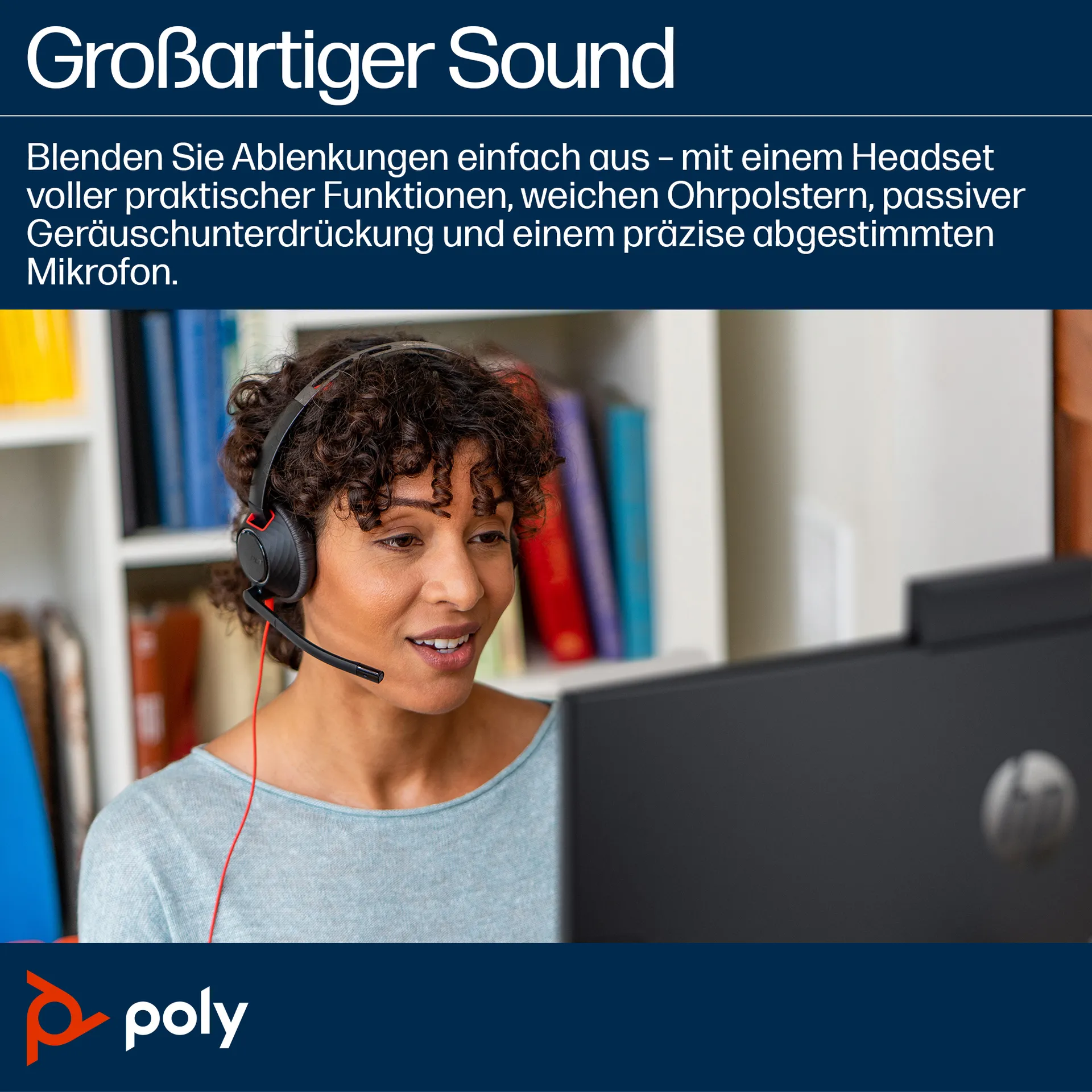 HP Poly Blackwire 5210 Monaural USB-C-Headset +3,5-mm-Stecker +USB-C/A-Adapter – Bild 5