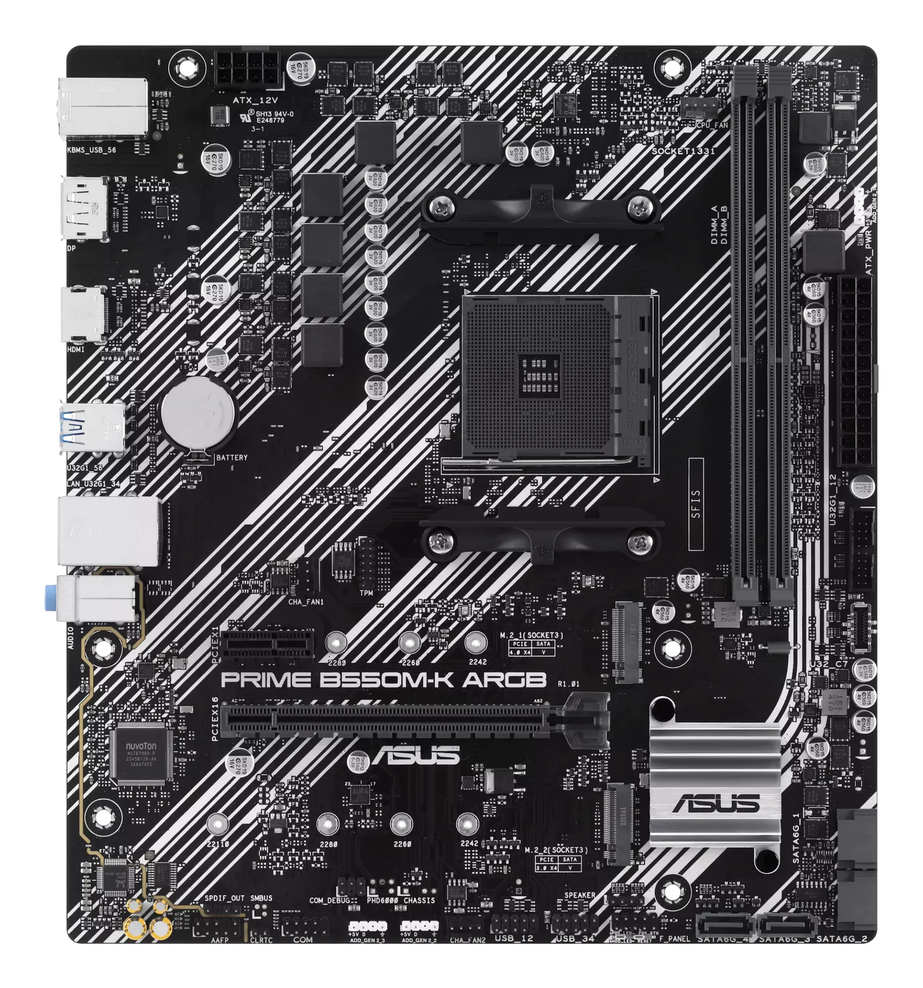 ASUS PRIME B550M-K ARGB AMD B550 Sockel AM4 micro ATX – Bild 2