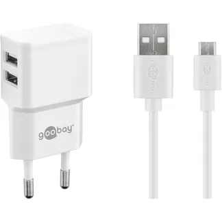 Micro-USB Dual-Ladeset 18 Watt, Ladegerät Micro-USB Dual-Ladeset 18 Watt, Ladegerät