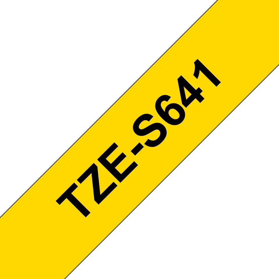 Brother TZE-S641 Etiketten erstellendes Band Schwarz auf gelb TZ Brother TZE-S641 Etiketten erstellendes Band Schwarz auf gelb TZ