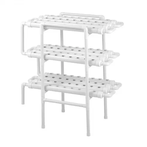 VEVOR Hydroponisches Pflanzensystem, 3-Ebenen, 108 Steckplätze, UPVC-Rohr-Anbausystem mit Zeitschaltuhr, Hydroponik Turm, Anzucht Set, Hydroponic Grow Kit für Gemüse, Obst & Kräuter, Weiß – Bild 9
