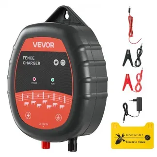 VEVOR Weidezaungerät, 10 kV 1J, AC/DC Elektrozaungerät mit LED-Anzeige, Reichweite 3 km, Leistungsstarkes Plug-in-Ladegerät, zum Schutz von Eindringen vor Wildtieren für Nutztiere & Geflügel VEVOR Weidezaungerät, 10 kV 1J, AC/DC Elektrozaungerät mit LED-Anzeige, Reichweite 3 km, Leistungsstarkes Plug-in-Ladegerät, zum Schutz von Eindringen vor Wildtieren für Nutztiere & Geflügel