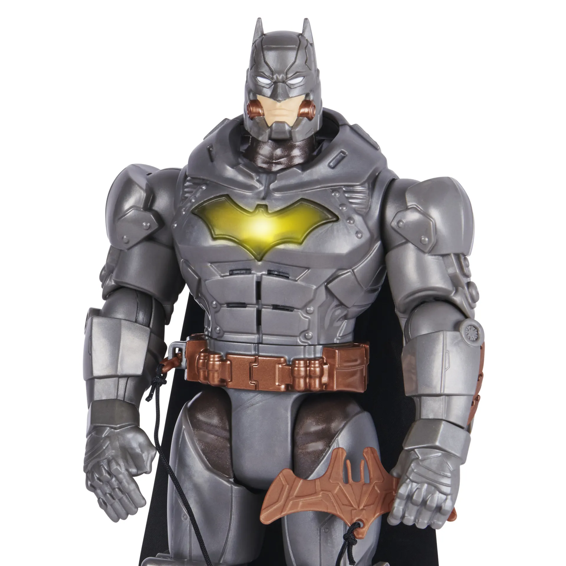 DC Comics Batman 30cm Deluxe - Actionfigur mit Schlag- und Wurffunktion, 5 Ausrüstungsgegenständen, Licht- und Soundeffekten – Bild 5