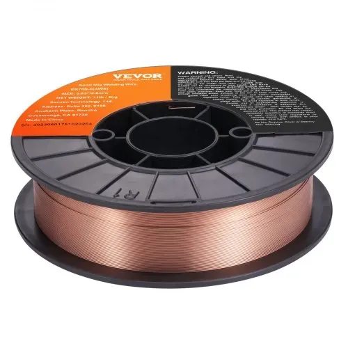 VEVOR 1 Rolle Draht ER70S-6 0,8 mm 5 kg MIG-Schweißdraht 200 mm Spulendurchmesser Schweißdrahtrolle 490–670 Mpa Zugfestigkeit Ideal zum Schweißen von Kohlenstoffstahl – Bild 8