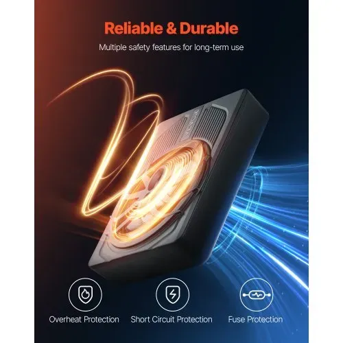 VEVOR Untersitz Auto Subwoofer 440 W 254 mm schlanker Auto Subwoofer unter dem Sitz Subsystem mit eingebautem Verstärker, Hoch-/Niedrigpegel-Eingang und Lautstärkeregler für SUVs Lkws – Bild 4