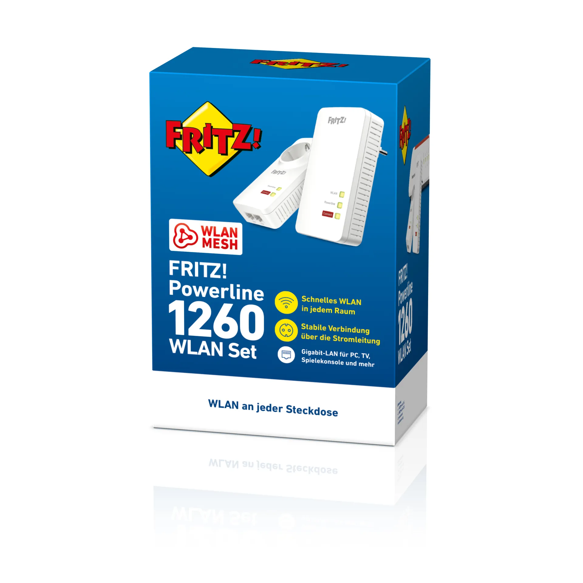 Powerline FRITZ! 1260E WLAN Set 1200 Mbit/s Ethernet/LAN Weiß – Bild 5